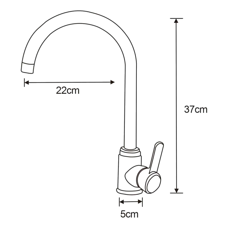 Mexen Sanika kitchen faucet, chrome - 672500-00