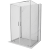 Mexen Exo-3S 3-wall hinged shower cabin 120 x 100 cm, transparent, chrome - 8182-120-100-01-00-3S