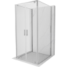 Mexen Exo-BR Duo 3S 3-sided Hinged Shower Enclosure 120 x 120 cm, Transparent, Chrome - 8182-120-120-01-00-3S