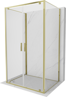 Mexen Exo-BR Duo 3S 3-wall hinged shower cabin 120 x 70 cm, transparent, gold - 8182-120-070-50-00-3S