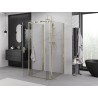 Mexen Exo-BR Duo 3S 3-wall hinged shower cabin 90 x 90 cm, transparent, gold - 8182-090-090-50-00-3S