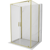 Mexen Exo-3S 3-wall hinged shower enclosure 100 x 95 cm, transparent, gold - 8182-100-095-50-00-3S