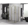 Mexen Exo-BR Duo 3S 3-sided swing shower cabin 90 x 100 cm, transparent, gold - 8182-090-100-50-00-3S