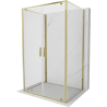 Mexen Exo-BR Duo 3S 3-sided swing shower cabin 90 x 100 cm, transparent, gold - 8182-090-100-50-00-3S
