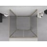 Mexen Exo-3S 3-sided shower enclosure swing 100 x 100 cm, transparent, gold - 8182-100-100-50-00-3S
