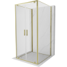 Mexen Exo-3S 3-wall hinged shower enclosure 120 x 120 cm, transparent, gold - 8182-120-120-50-00-3S