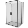 Mexen Exo-3S shower enclosure 3-wall hinged 100 x 70 cm, transparent, black - 8182-100-070-70-00-3S