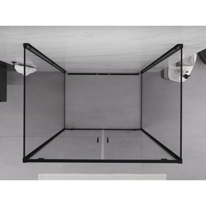 Mexen Exo-3S 3-wall shower enclosure swing 70 x 85 cm, transparent, black - 8182-070-085-70-00-3S