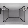 Mexen Exo-BR Duo 3S 3-wall hinged shower cabin 100 x 95 cm, transparent, black - 8182-100-095-70-00-3S