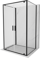 Mexen Exo-BR Duo 3S 3-sided Hinged Shower Enclosure 80 x 120 cm, Transparent, Black - 8182-080-120-70-00-3S