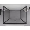 Mexen Exo-3S 3-wall shower cabin hinged 110 x 120 cm, transparent, black - 8182-110-120-70-00-3S