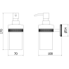 Mexen Gravo soap dispenser, brushed gun gray - 70A93058-66