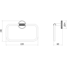 Mexen Gravo towel rack, brushed gold - 70A93031-55