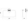 Mexen Gravo towel rack, rose gold - 70A93031-60