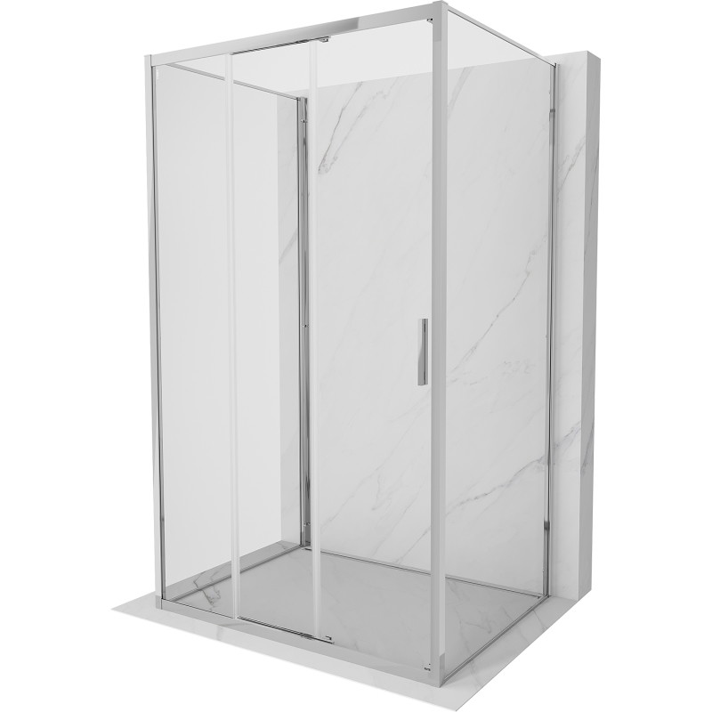 Mexen Exo-3S 3S 3-sided sliding shower cabin 100 x 70 cm, transparent, chrome - 8153-100-070-01-00-3S