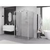 Mexen Exo-3S 3-wall sliding shower cabin 80 x 75 cm, transparent, chrome - 8153-080-075-01-00-3S