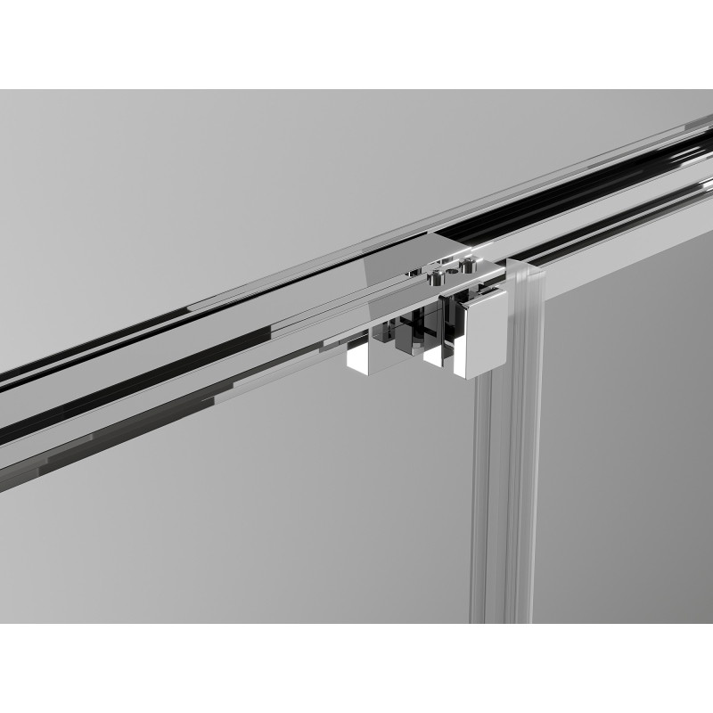 Mexen Exo-3S 3S 3-sided sliding shower cabin 80 x 80 cm, transparent, chrome - 8153-080-080-01-00-3S