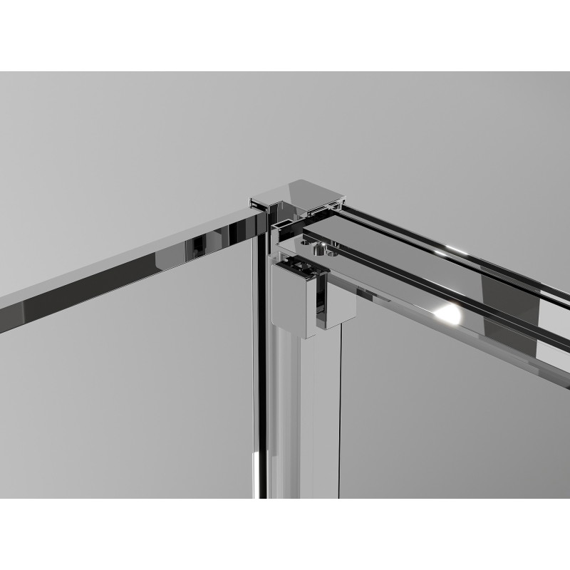 Mexen Exo-3S 3S 3-sided sliding shower cabin 80 x 80 cm, transparent, chrome - 8153-080-080-01-00-3S