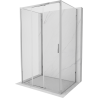 Mexen Exo-3S 3-wall sliding shower cabin 90 x 80 cm, transparent, chrome - 8153-090-080-01-00-3S