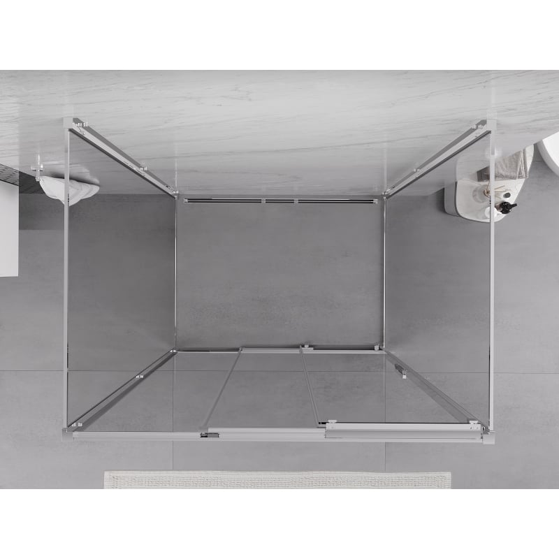 Mexen Exo-3S 3-sided sliding shower cabin 85 x 90 cm, transparent, chrome - 8153-085-090-01-00-3S