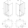 Mexen Exo-3S 3S 3-sided sliding shower cabin 80 x 80 cm, transparent, chrome - 8153-080-080-01-00-3S