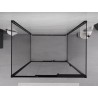 Mexen Exo-3S 3S 3-wall sliding shower cabin 80 x 70 cm, transparent, black - 8153-080-070-70-00-3S