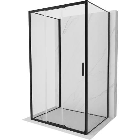 Mexen Exo-3S three-walled sliding shower cabin 95 x 70 cm, transparent, black - 8153-095-070-70-00-3S