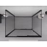 Mexen Exo-3S three-walled sliding shower cabin 95 x 70 cm, transparent, black - 8153-095-070-70-00-3S