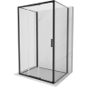 Mexen Exo-3S 3-wall sliding shower cabin 80 x 75 cm, transparent, black - 8153-080-075-70-00-3S