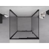 Mexen Exo-3S 3S 3-sided sliding shower cabin 80 x 80 cm, transparent, black - 8153-080-080-70-00-3S