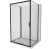 Mexen Exo-3S 3S 3-sided sliding shower enclosure 90 x 80 cm, transparent, black - 8153-090-080-70-00-3S