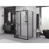 Mexen Exo-3S 3S 3-sided sliding shower cabin 100 x 80 cm, transparent, black - 8153-100-080-70-00-3S