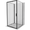 Mexen Exo-3S 3S 3-wall sliding shower cabin 85 x 85 cm, transparent, black - 8153-085-085-70-00-3S