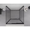 Mexen Exo-3S 3-sided sliding shower cabin 90 x 90 cm, transparent, black - 8153-090-090-70-00-3S