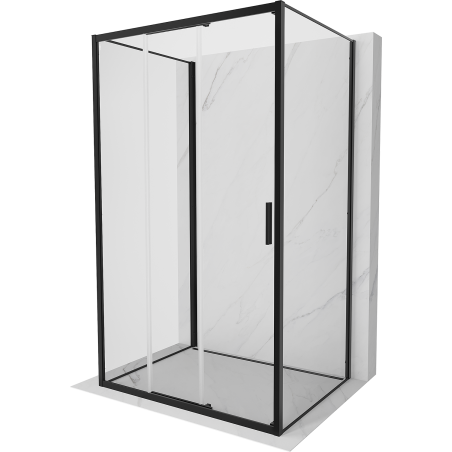 Mexen Exo-3S 3S 3-sided sliding shower cabin 95 x 90 cm, transparent, black - 8153-095-090-70-00-3S