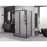 Mexen Exo-3S 3-sided sliding shower cabin 95 x 90 cm, transparent, black - 8153-095-090-70-00-3S