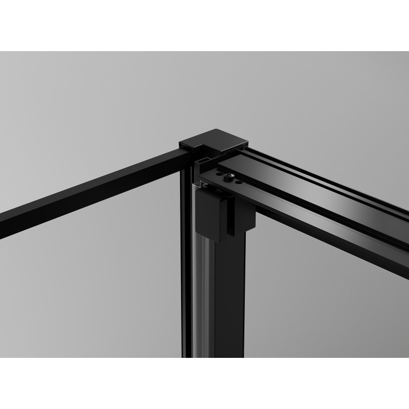 Mexen Exo-3S 3S 3-sided sliding shower cabin 95 x 90 cm, transparent, black - 8153-095-090-70-00-3S
