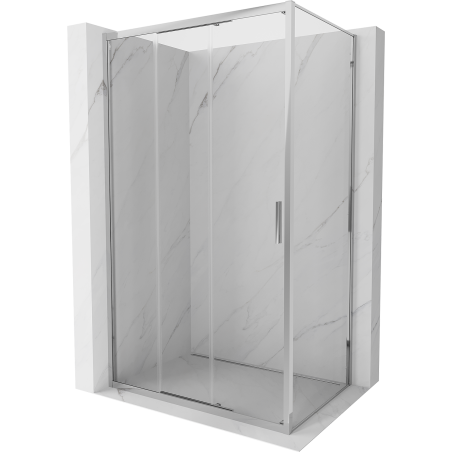 Mexen Exo-3S sliding shower cabin 95 x 80 cm, transparent, chrome - 8153-095-080-01-00
