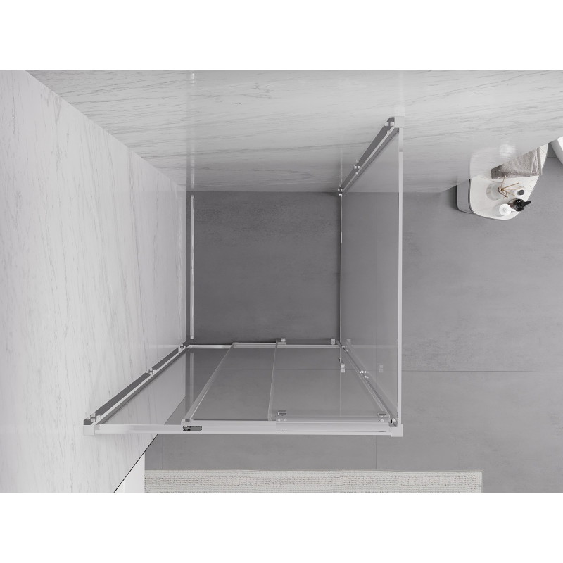 Mexen Exo-3S sliding shower cabin 90 x 90 cm, transparent, chrome - 8153-090-090-01-00
