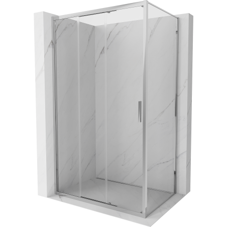 Mexen Exo sliding shower cabin 80 x 95 cm, transparent, chrome - 8153-080-095-01-00