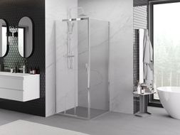 Mexen Exo-3S sliding shower cabin 95 x 95 cm, transparent, chrome - 8153-095-095-01-00