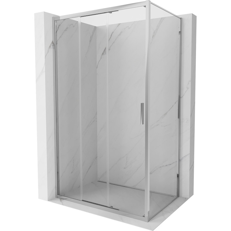 Mexen Exo-3S sliding shower unit 100 x 95 cm, transparent, chrome - 8153-100-095-01-00