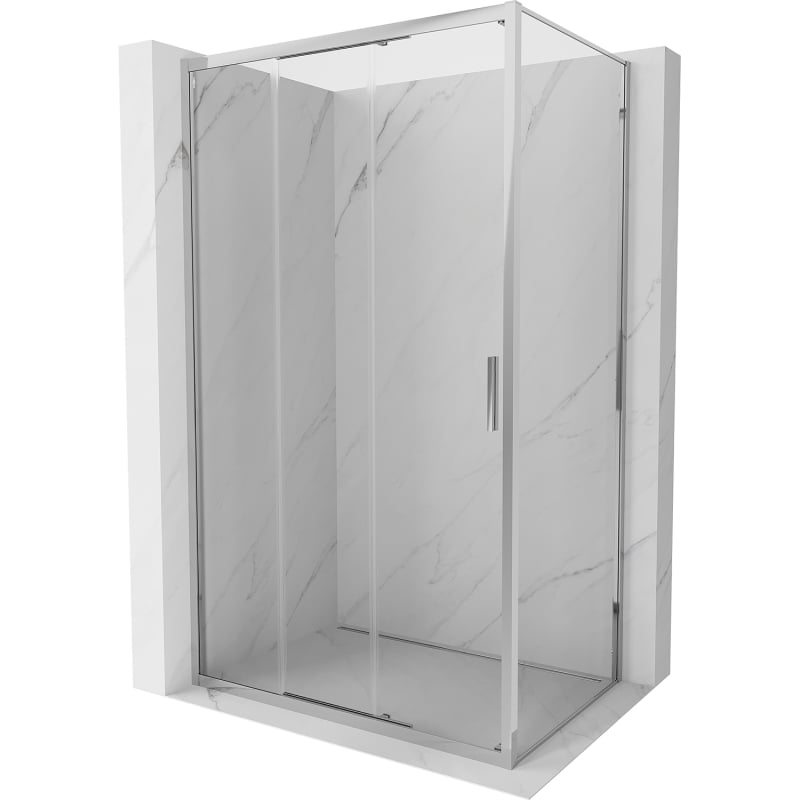 Mexen Exo sliding shower cabin 100 x 95 cm, transparent, chrome - 8153-100-095-01-00
