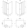 Mexen Exo-3S sliding shower unit 100 x 95 cm, transparent, chrome - 8153-100-095-01-00