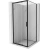 Mexen Exo-3S sliding shower cabin 80 x 80 cm, transparent, black - 8153-080-080-70-00