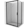 Mexen Exo-3S sliding shower cabin 100 x 80 cm, transparent, black - 8153-100-080-70-00