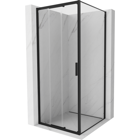 Mexen Exo-3S sliding shower cabin 85 x 85 cm, transparent, black - 8153-085-085-70-00