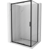 Mexen Exo-3S sliding shower cabin 80 x 90 cm, transparent, black - 8153-080-090-70-00