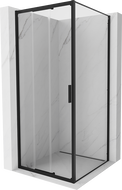 Mexen Exo-3S 90 x 90 cm sliding shower cabin, transparent, black - 8153-090-090-70-00