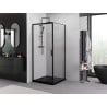 Mexen Exo sliding shower enclosure 95 x 95 cm, transparent, black - 8153-095-095-70-00